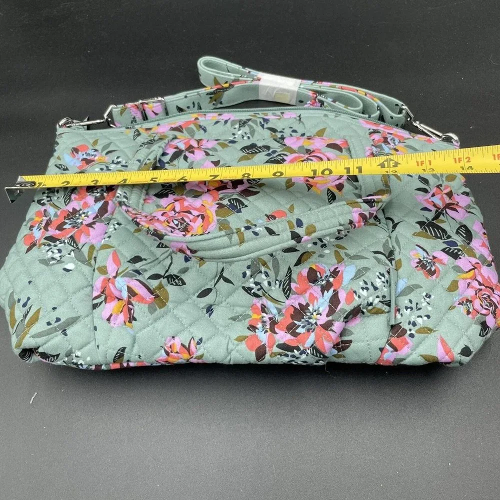 Vera Bradley Cotton Pleated Multi-strap Shoulder Satchel Purse Handbag New - Picture 2 of 7